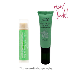 100% PURE lip balm close-up texture highlighting smooth, hydrating consistency