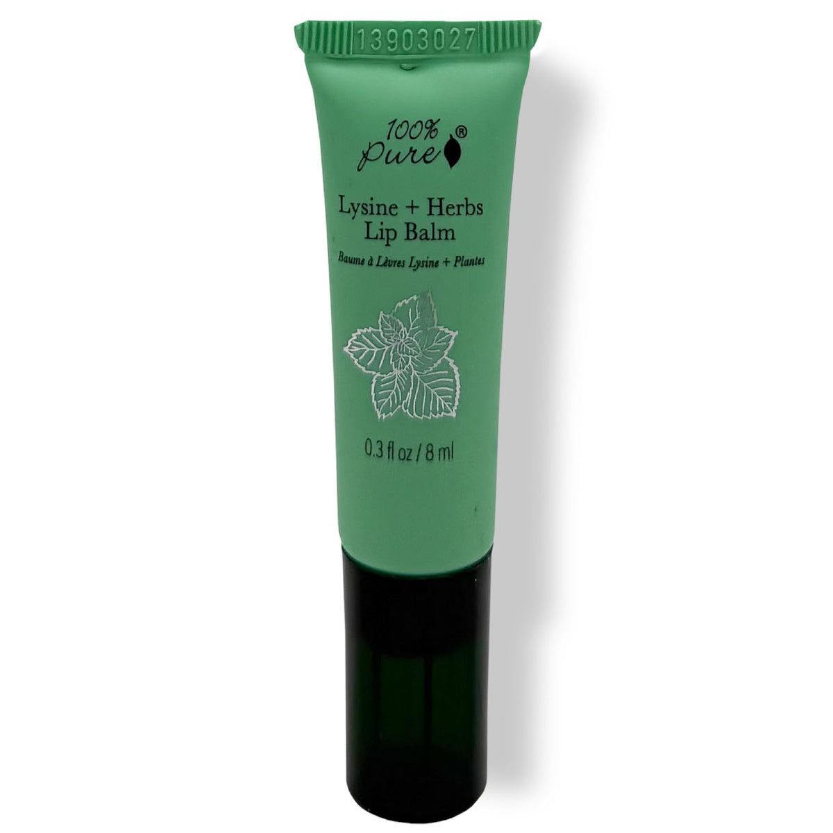 100% PURE lip balm front packaging showing product and clean-ingredient appeal