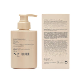 107 clarifying shampoo in bathroom lifestyle setting suggesting daily use