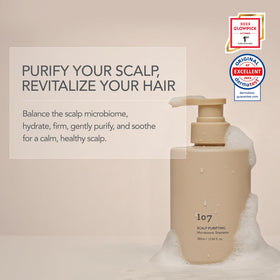 107 clarifying shampoo pump dispensing silky formula for gentle cleansing