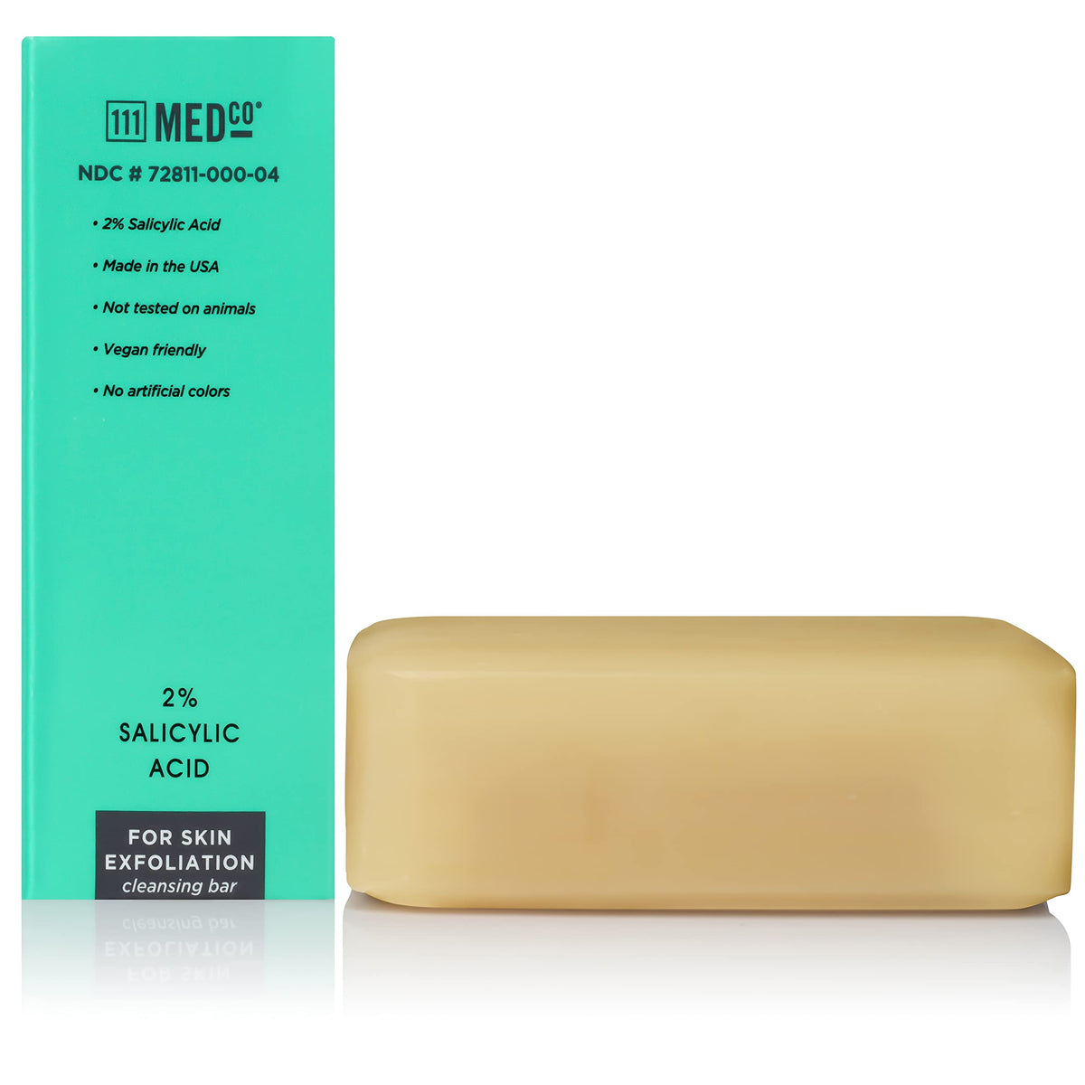 111MedCo close-up of bar texture highlighting active exfoliant benefit