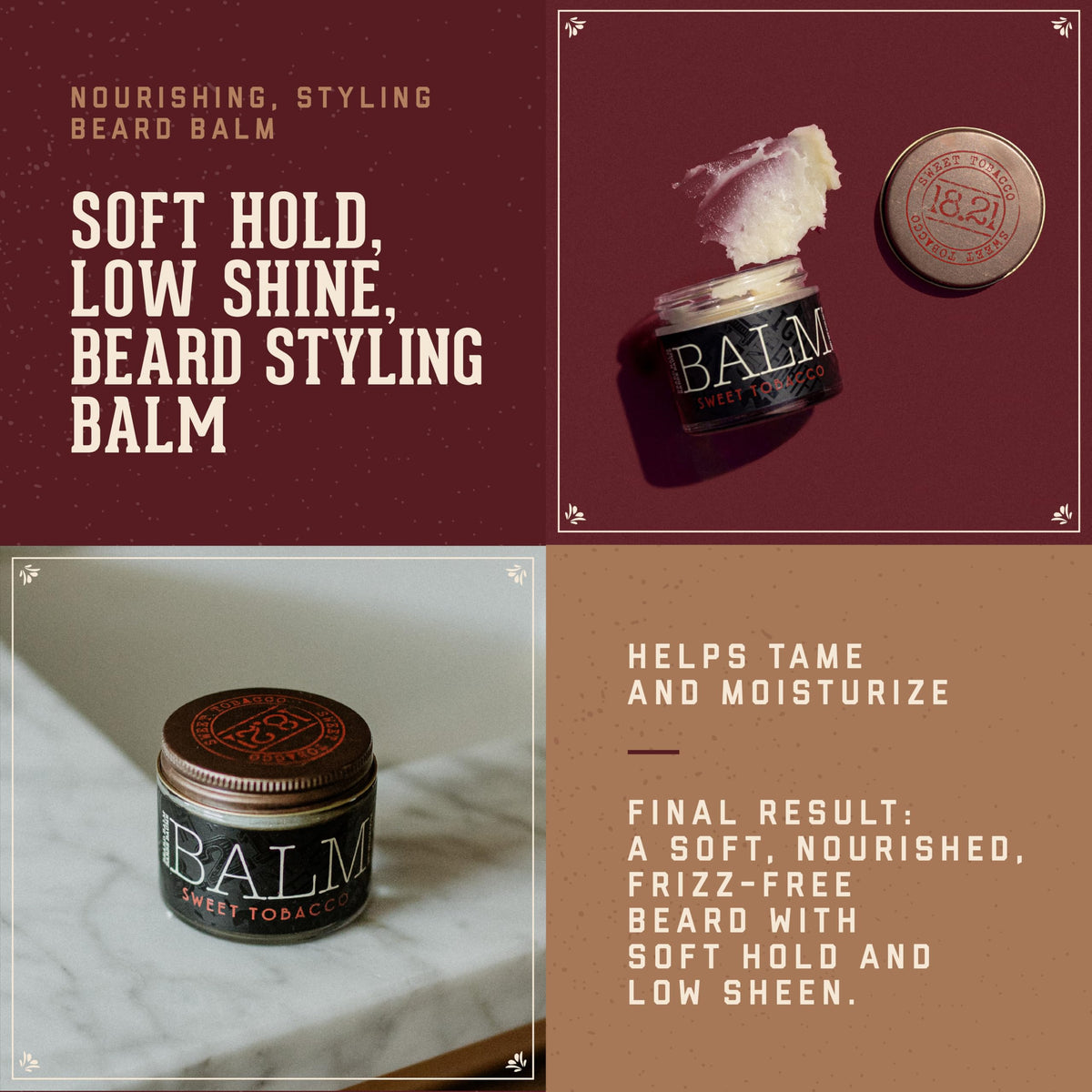 18.21 Man Made open jar texture close-up showing balm consistency and easy scoop benefit