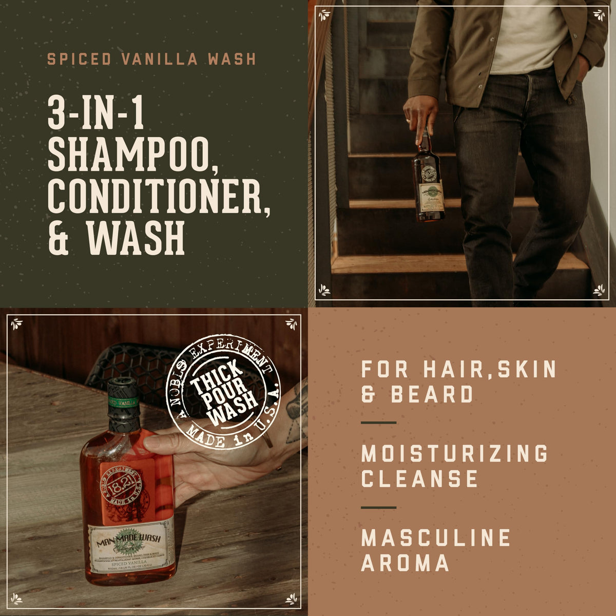 18.21 Man Made creamy lather texture demonstrating gentle foaming and cleansing