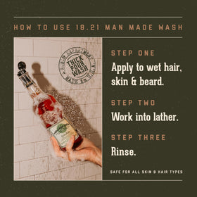 18.21 Man Made product in hand while rinsing hair, convenient travel benefit