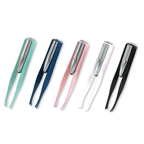 1st Choice tweezers next to a ruler showing compact scale and easy pocket carry