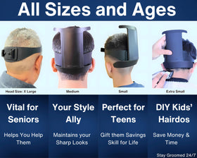 247 Groomed seniors hair trim in action showing comfort and predictable results