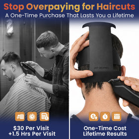 247 Groomed using template on back of head demonstrating steady neckline shaping