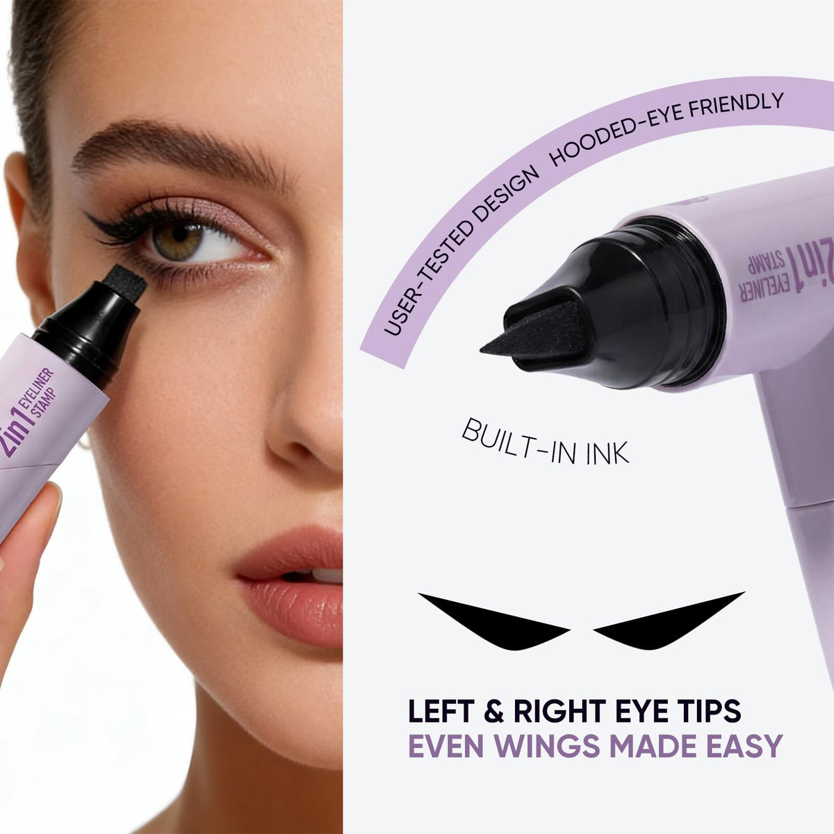 2CHILL liquid tip precision close-up for clean lash-line connection