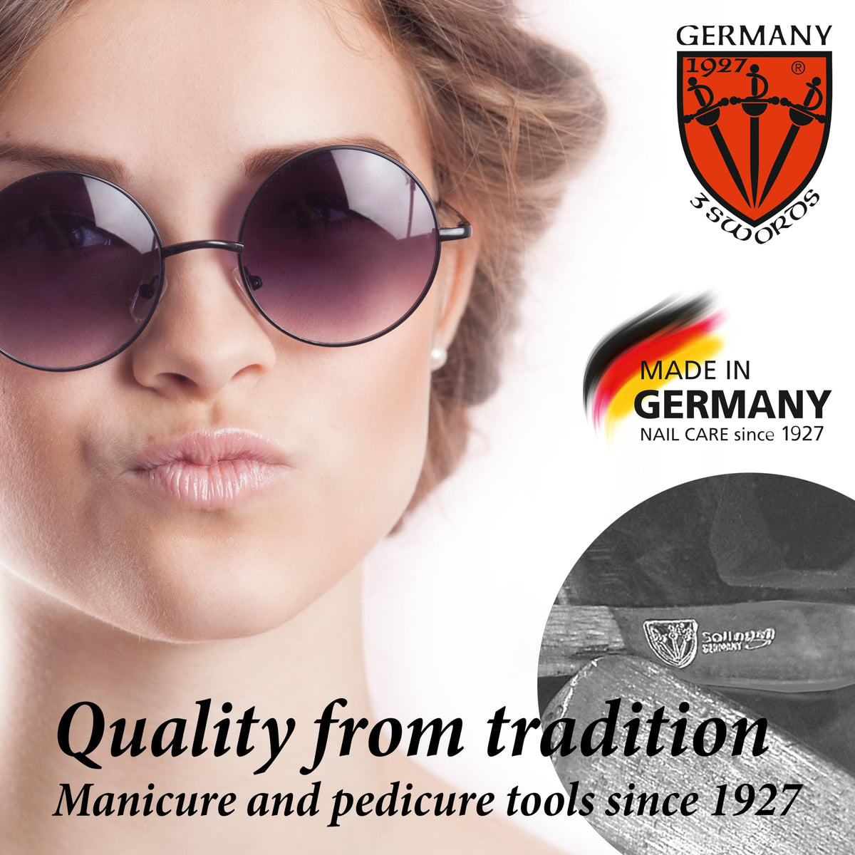 3 Swords Germany knife inside travel grooming kit, convenient for journeys