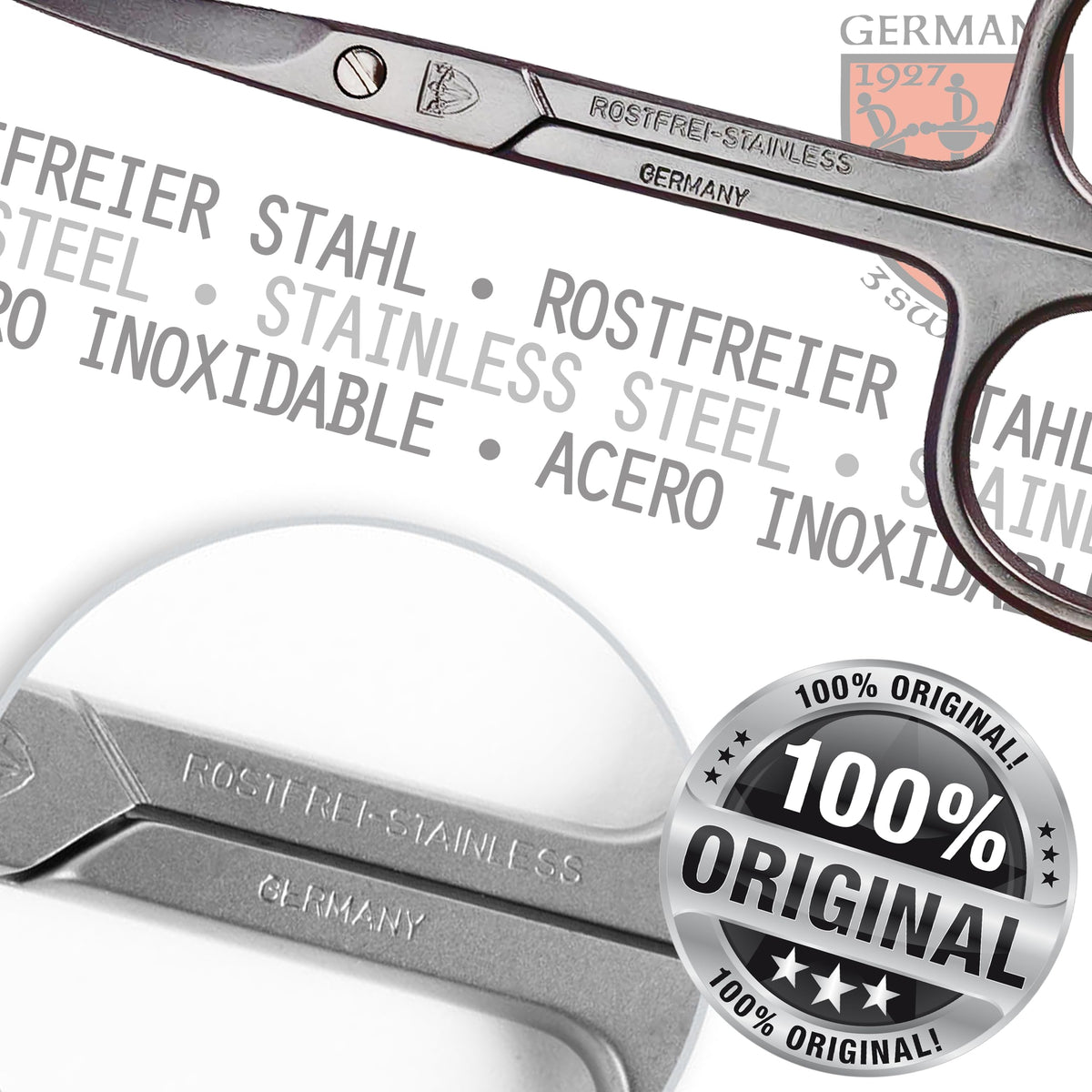3 Swords Germany scissors trimming cuticle demonstrating clean control benefit