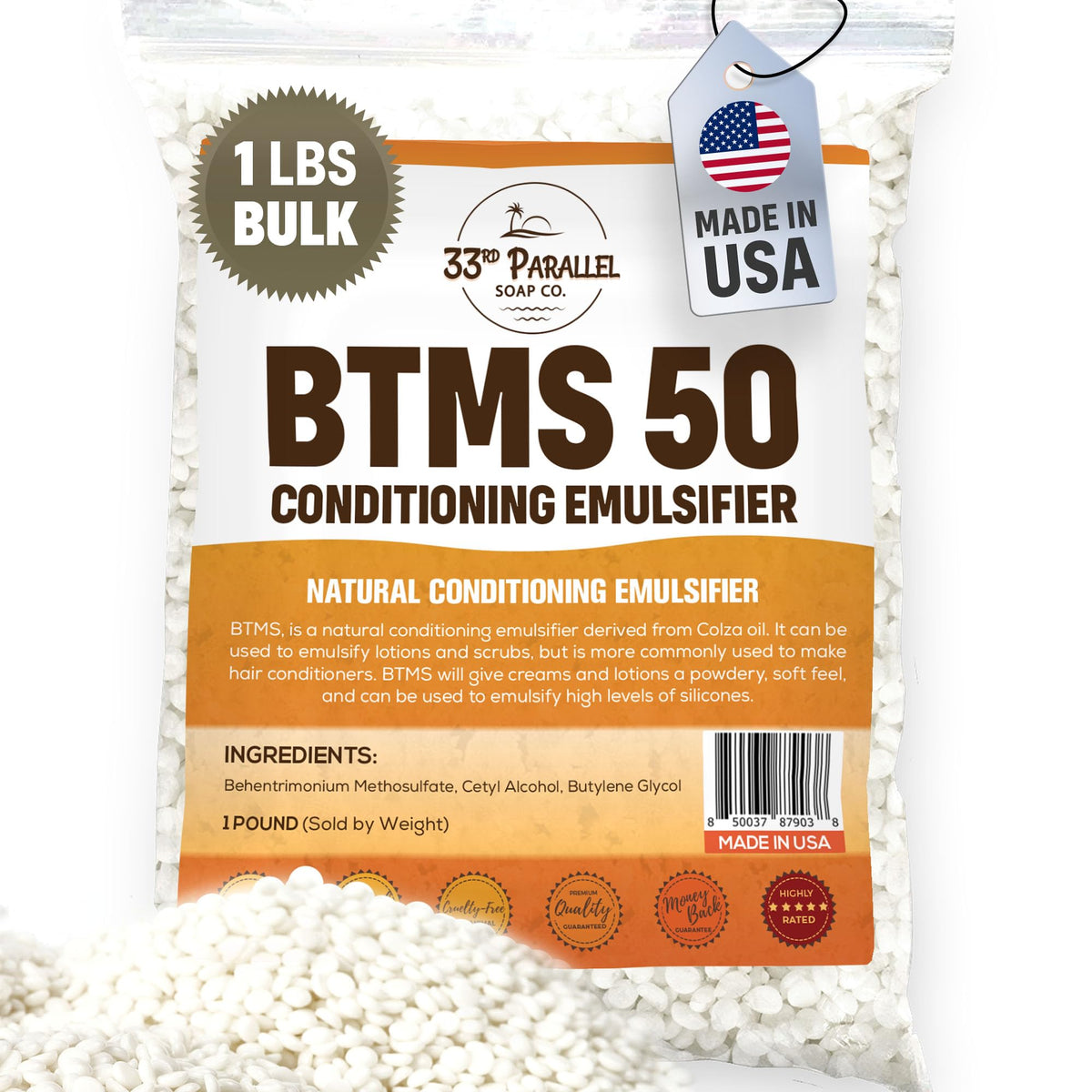 33RD PARALLEL BTMS-50 pouch front showing product and resealable packaging benefit
