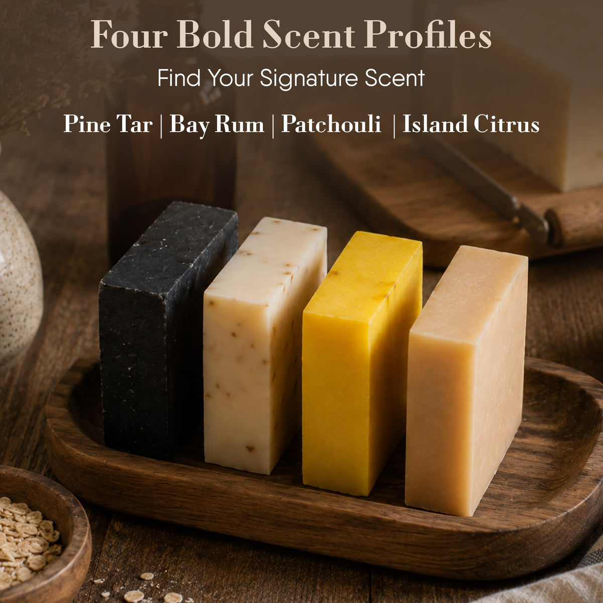 360Feel Pine Tar soap texture detail showing dense lather for deep cleansing