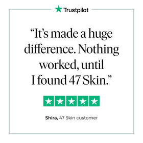 47 Skin label detail showing ingredient name Silver Chitoderm and product benefits