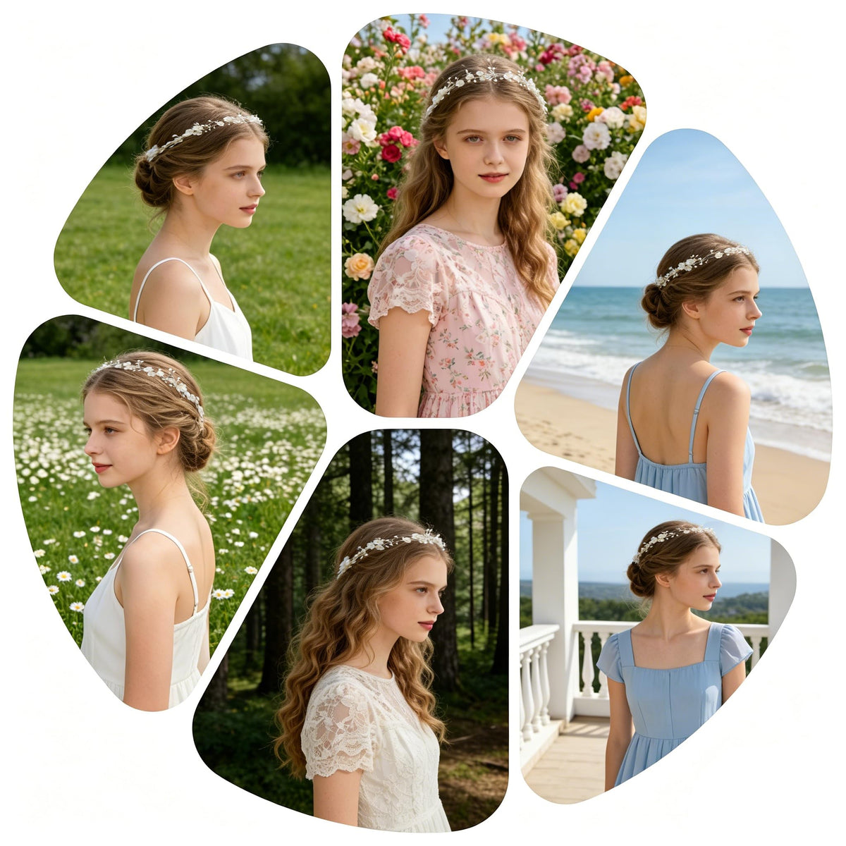527&huan headband worn with half-up hair showing versatile styling options