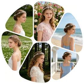 527&huan headband worn with half-up hair showing versatile styling options