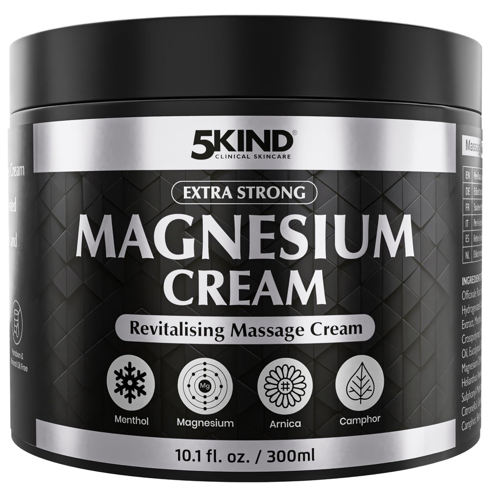 5Kind magnesium cream front tube showing label and size for clear identification