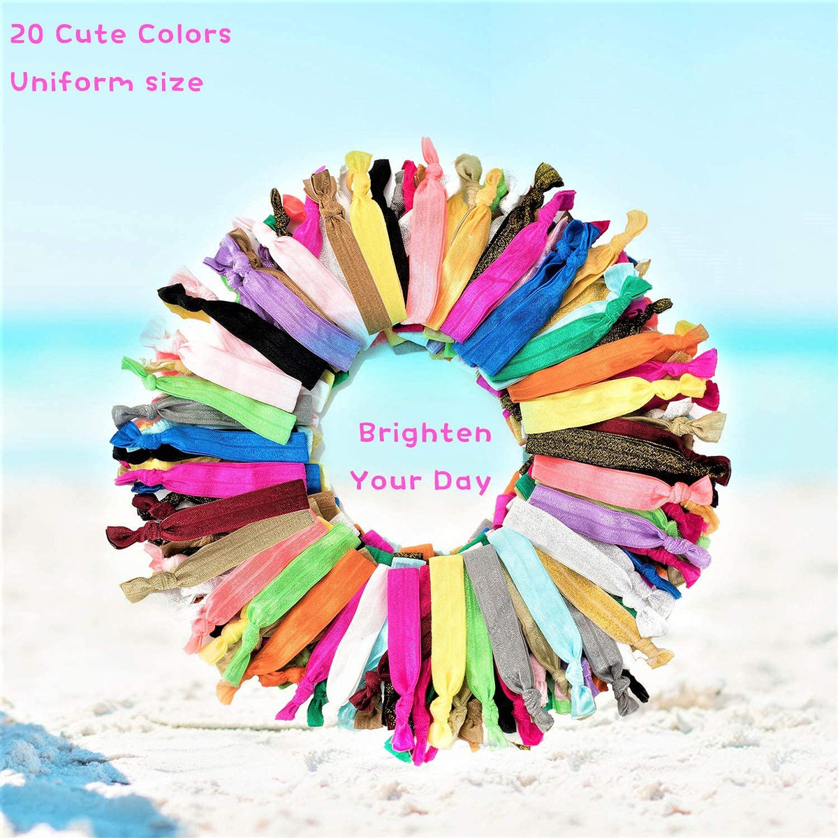 79STYLE arranged 20-color assortment of hair ties, easy outfit matching