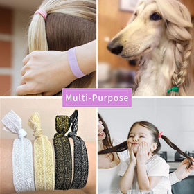 79STYLE hair tie beside a ruler to show size and stretch capacity
