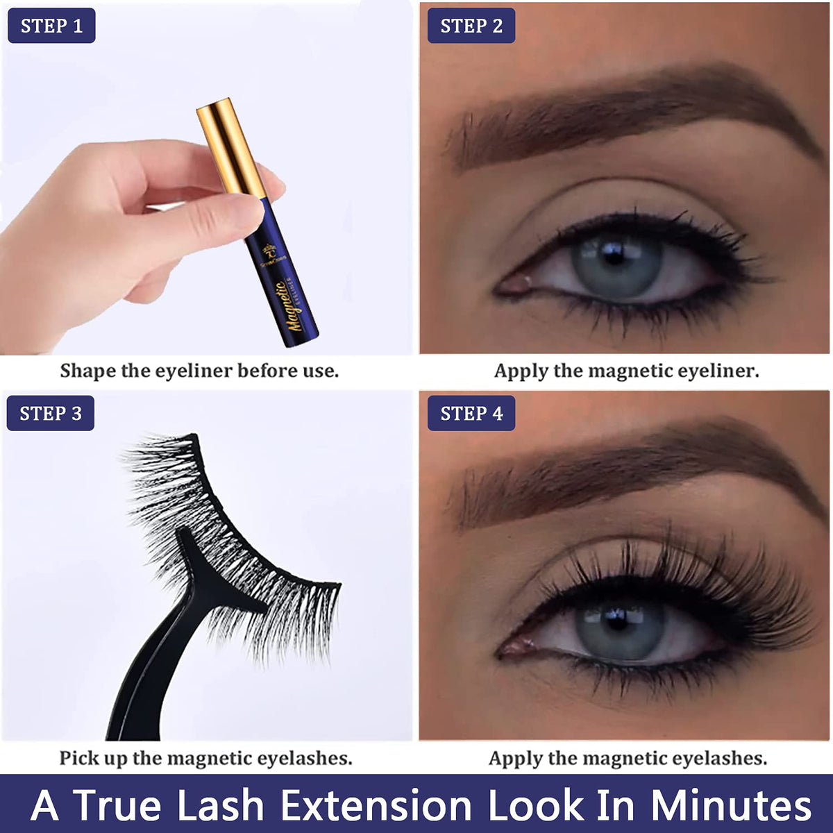 7C SEVENCROWN comparison showing lash length and scale against ruler