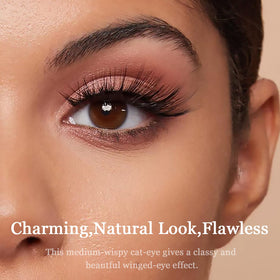 7C SEVENCROWN model wearing lashes showing natural boost and comfort