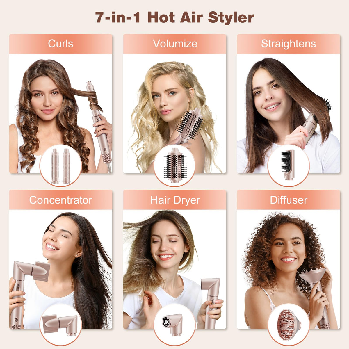 7MAGIC close-up of auto-wrap curler demonstrating effortless curling benefit