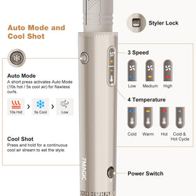 7MAGIC auto-wrap curler in action creating natural curls with ease
