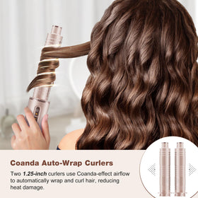 7MAGIC ceramic barrel texture for even heat and reduced frizz benefit