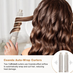 7MAGIC brush lifting hair at roots to add volume and body