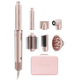 7MAGIC front view of pink styler showing sleek design and fast drying benefit