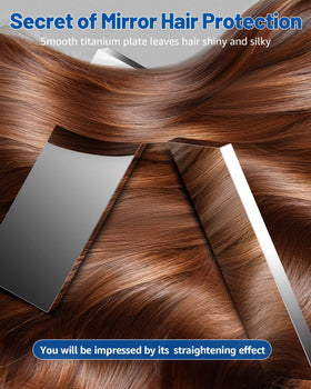 7MAGIC packaged box lifestyle image showing travel-ready dual-voltage straightener as gift option