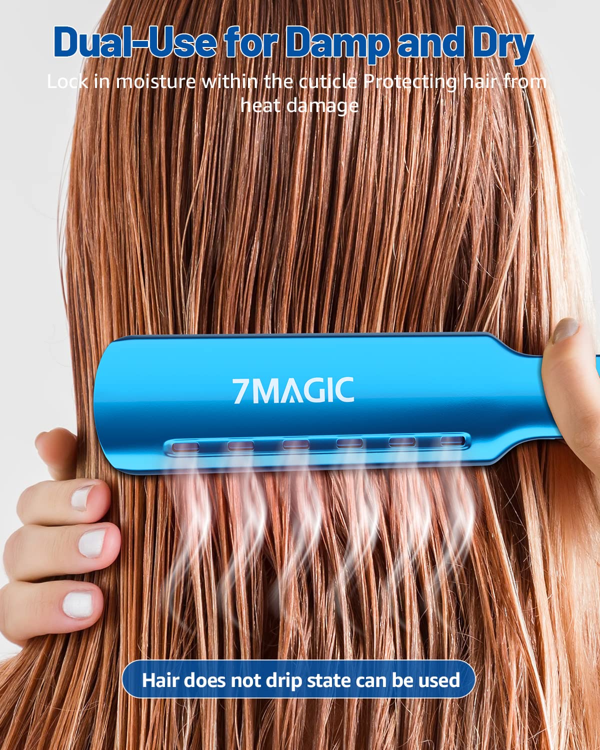 7MAGIC steam vent detail displaying damp-to-dry vents that reduce frizz and protect shine