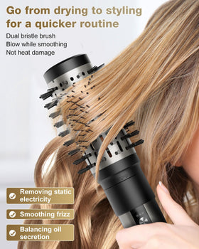 7MAGIC styler drying hair in use to reduce time and deliver polished results