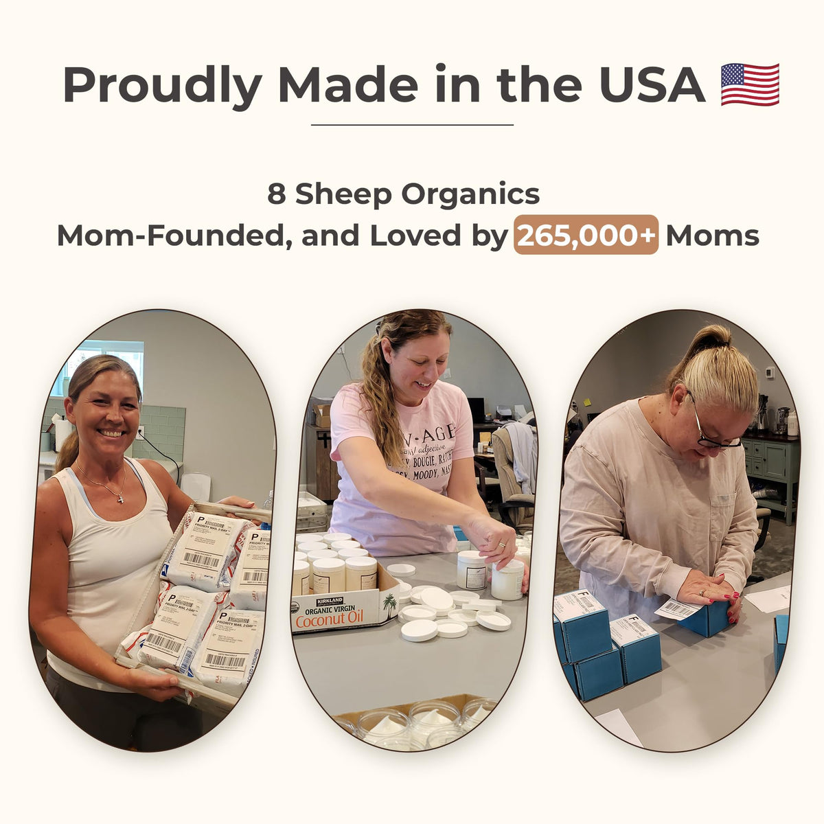 8 SHEEP ORGANICS lifestyle in nursery showing calming routine and postpartum skin care