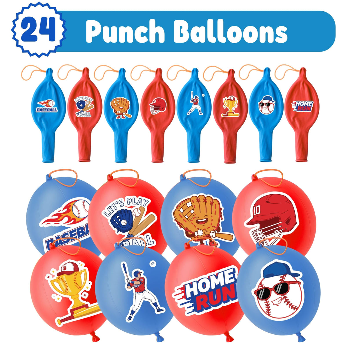 91BALLOONS inflated 18-inch punch balloon next to ruler to show true size and play scale