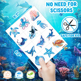 91TATTOOS kids wearing sea tattoos at a birthday party adding playful flair
