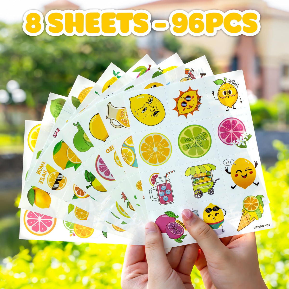 91TATTOOS contents laid out with eight sheets to display variety and quantity