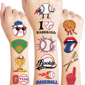 91TATTOOS front packaging showing ten pre-cut baseball tattoo sheets for easy distribution