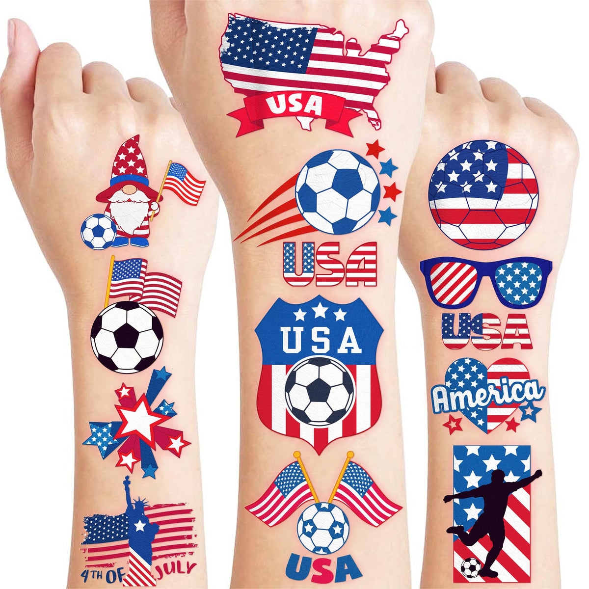 91TATTOOS front sheet display showing many patriotic designs and easy sharing benefit