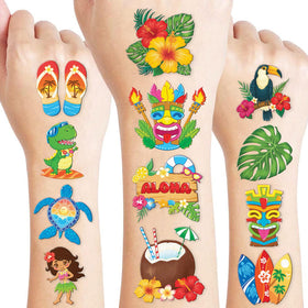 91TATTOOS pack front view showing colorful luau designs and convenience