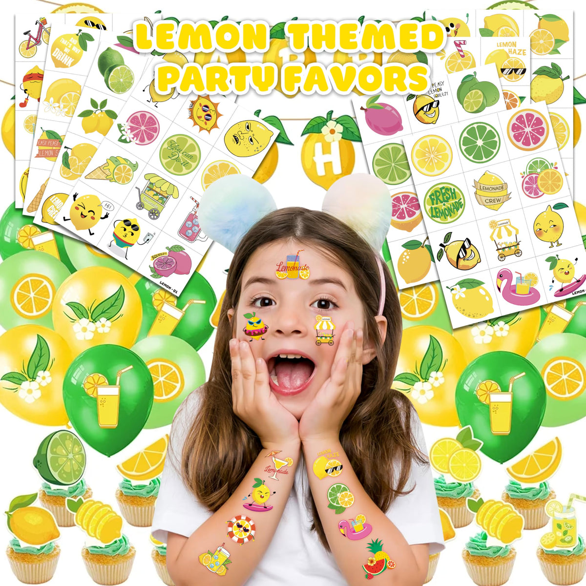 91TATTOOS close-up of a tattoo sheet highlighting bright citrus designs for easy selection