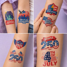 91TATTOOS overhead layout showing diverse designs and easy party distribution