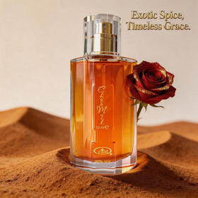 A CENTER arranged chocolate and vanilla to show gourmand top notes and warmth
