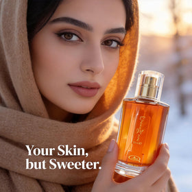 A CENTER fragrance styled with evening outfit to show date-night suitability