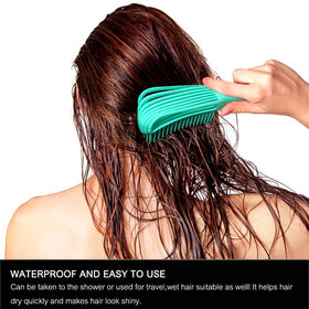 A.DASHER smooth curly hair texture after detangling with visible shine and definition