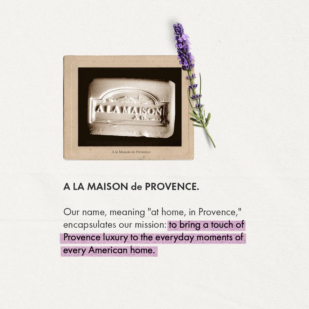 A LA MAISON bottle on bathroom counter in lifestyle scene emphasizing natural scent