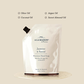 A LA MAISON close-up of lather texture demonstrating nourishing feel