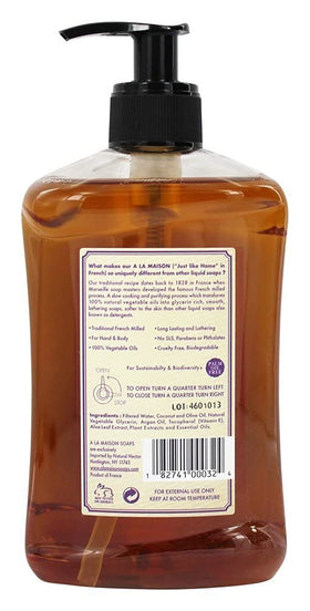 A LA MAISON creamy lather texture demonstrating mild cleansing and softness