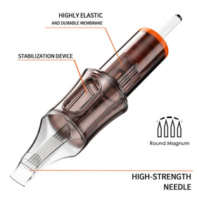A-minusone cartridge mounted in a rotary pen demonstrating fit and stable operation