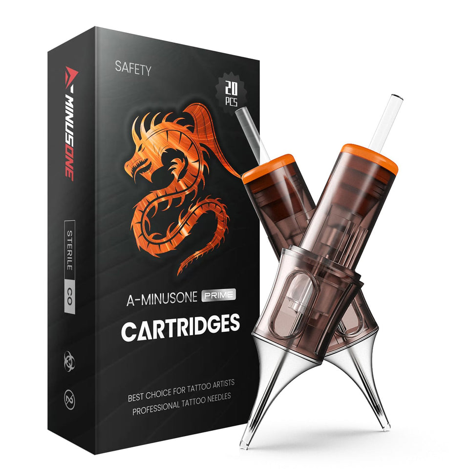 A-minusone front packaging showing 20 sterilized cartridges and professional readiness