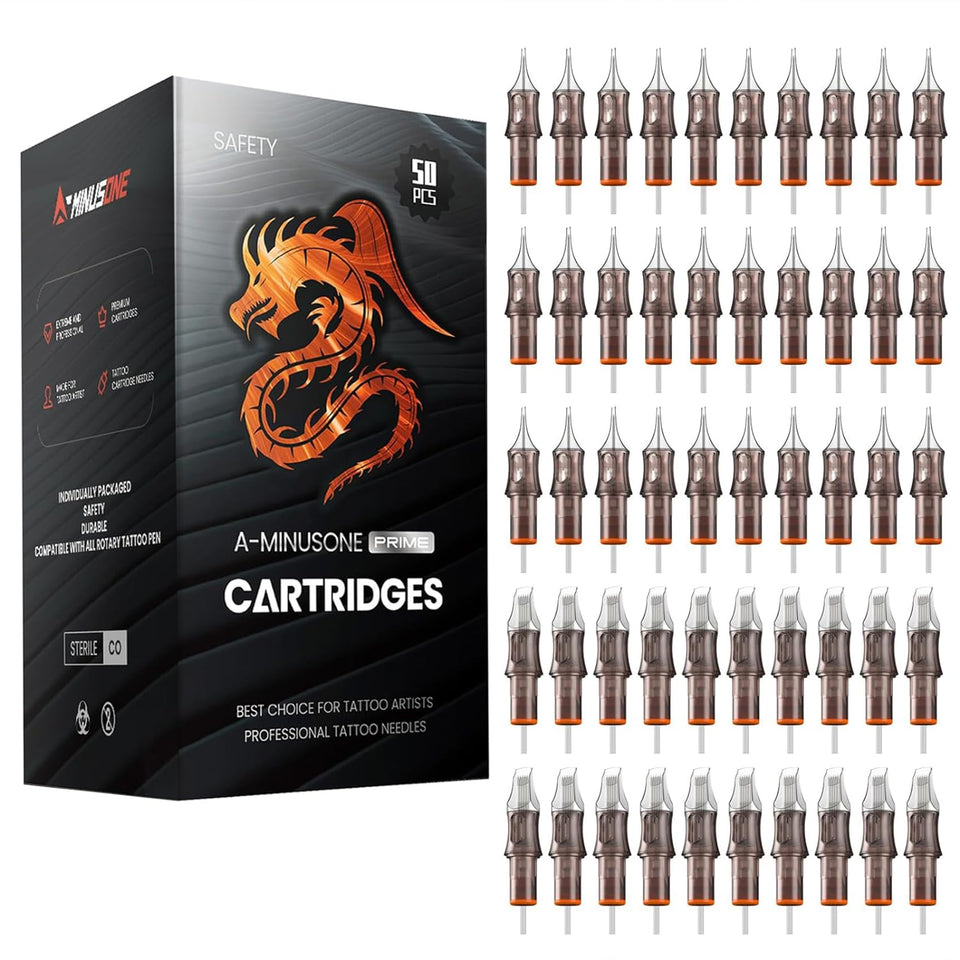 A-minusone front packaging showing the 50-piece mixed cartridge kit and clear labeling